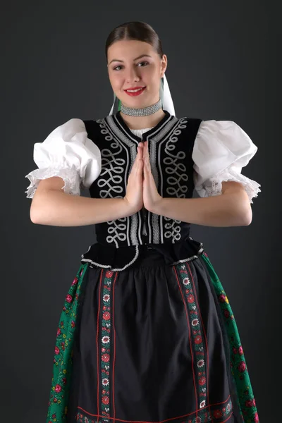 Szlovák Folklór Hagyományos Jelmez — Stock Fotó