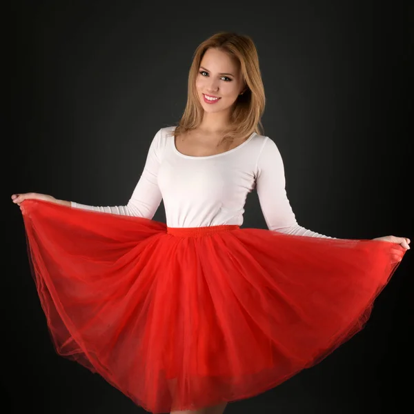 Sexig Blond Ballerina Dansare — Stockfoto