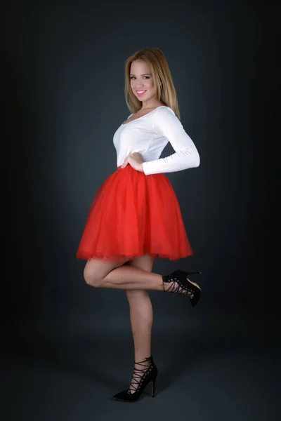 Sexy Blonde Ballerina Tänzerin — Stockfoto