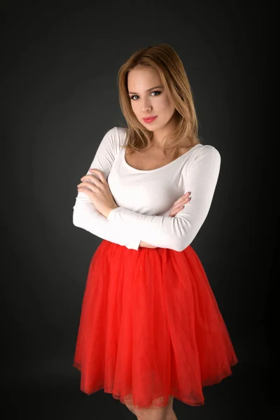 Sexy Blonde Ballerina Tänzerin — Stockfoto