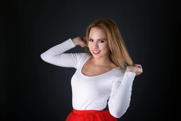 Sexy Blondýna Balerína Tanečnice — Stock fotografie