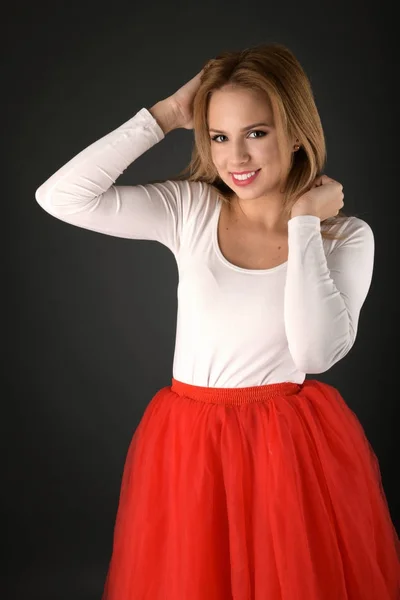 Sexy Blondýna Balerína Tanečnice — Stock fotografie