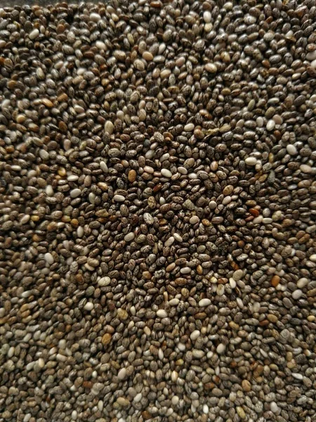 Closeup Chia Seeds — Stock Photo, Image