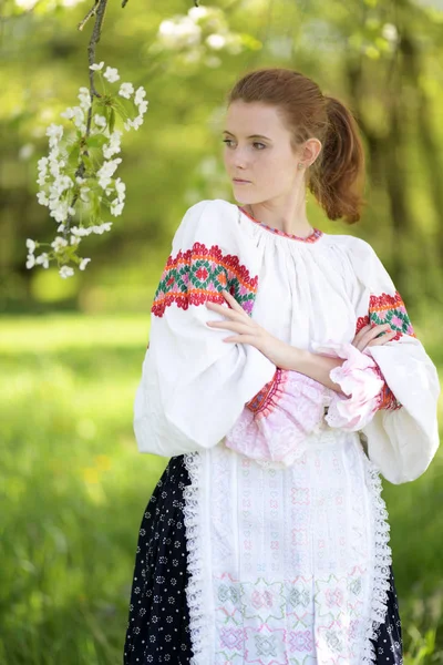 Slovenský Folklór Tradiční Kostým — Stock fotografie