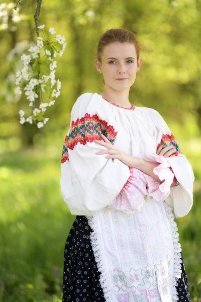 Словацький Фольклор Традиційний Костюм — стокове фото