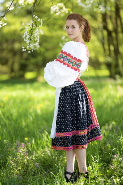 Slovenský Folklór Tradiční Kostým — Stock fotografie