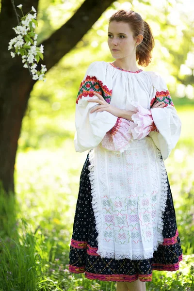 Szlovák Folklór Hagyományos Jelmez — Stock Fotó