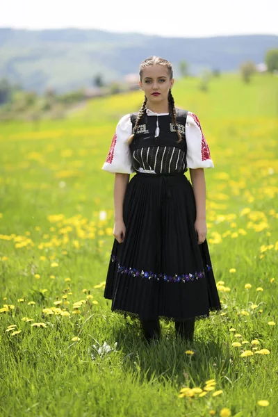 Словацкий Фольклор Традиционный Костюм — стоковое фото