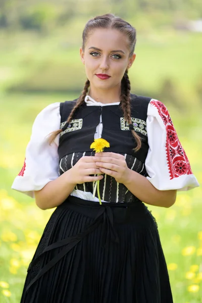 Folclore Eslovaco Traje Tradicional — Fotografia de Stock