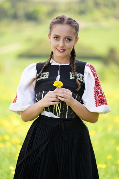 Slovakisk Folklore Traditionell Dräkt — Stockfoto