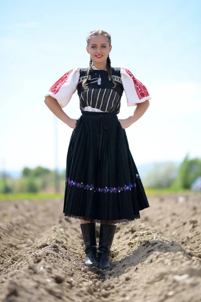 Szlovák Folklór Hagyományos Jelmez — Stock Fotó