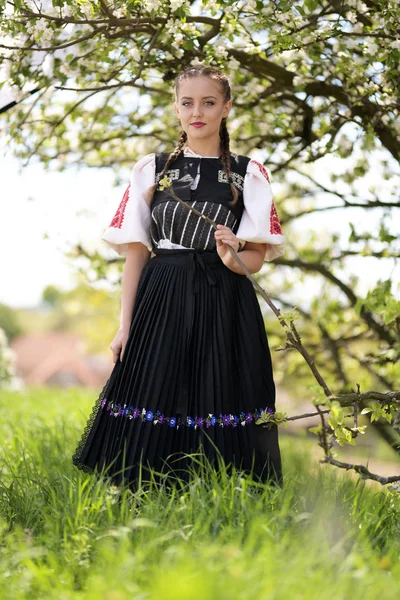 Slovakian Folklore Traditional Costume — Stock Photo, Image