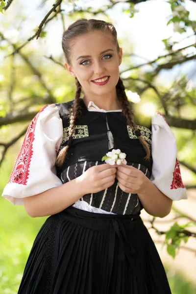 Folklore Eslovaco Traje Tradicional — Foto de Stock