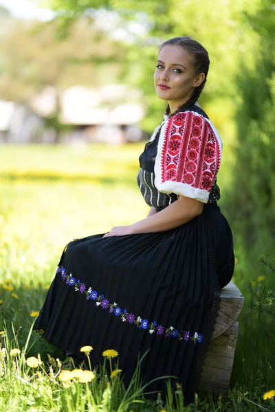 Словацкий Фольклор Традиционный Костюм — стоковое фото