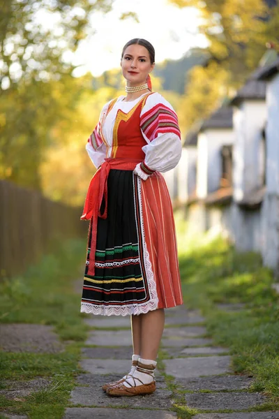 Slowakische Folklore Slowakisches Volksmädchen — Stockfoto