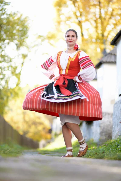 Slovak Folklore Slovak Folk Girl — Stock Photo, Image