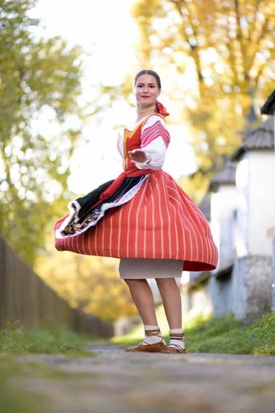 Slovakisk Folklore Slovakiska Folket Flicka — Stockfoto