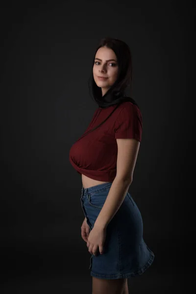 Sexy Junge Frau Studio — Stockfoto