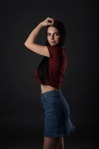 Sexy Young Woman Studio — Stock Photo, Image