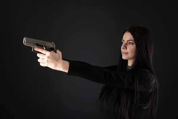 Mujer Sexy Con Pistola — Foto de Stock