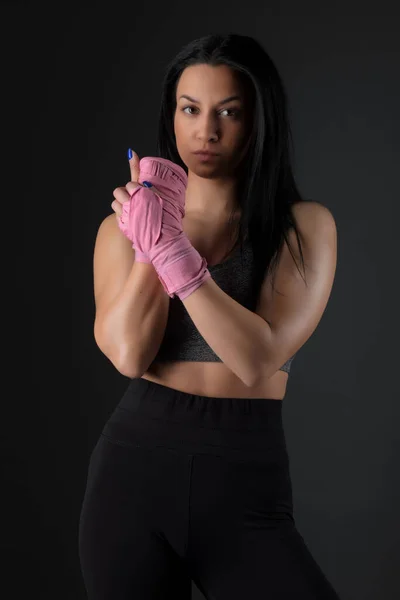 Athletic Girl Doing Exercise — Stock Photo, Image