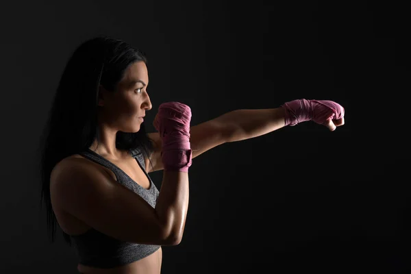 Athletic Girl Doing Exercise — Stock Photo, Image