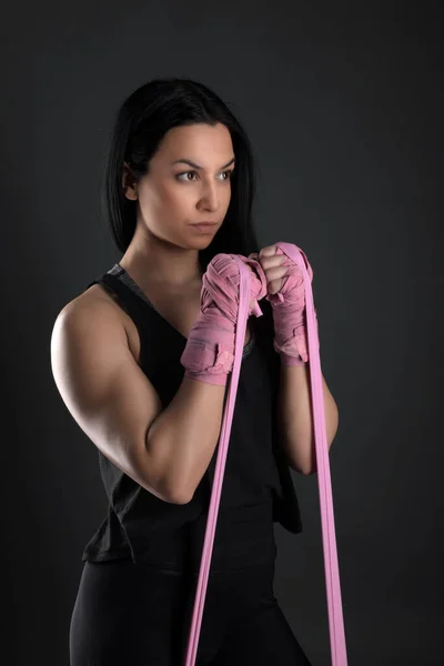 Athletic Girl Doing Exercise — Stock Photo, Image