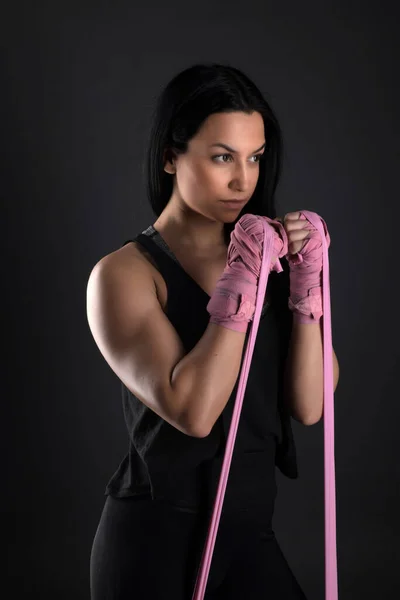 Athletic Girl Doing Exercise — Stock Photo, Image