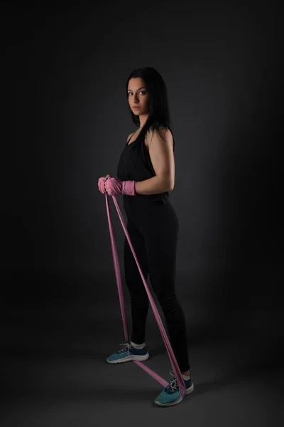Sexy Fitness Meisje Atletisch Meisje Doen Oefening — Stockfoto