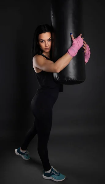 Sexy Fitness Girl Ragazza Atletica Che Esercizio — Foto Stock