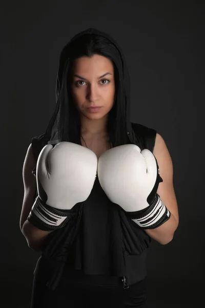 Sexy Fitness Girl Menina Atlética Fazendo Exercício — Fotografia de Stock