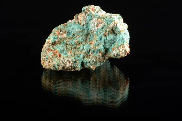 Macro Tiro Pedra Mineral Natural Tirolite Verde — Fotografia de Stock