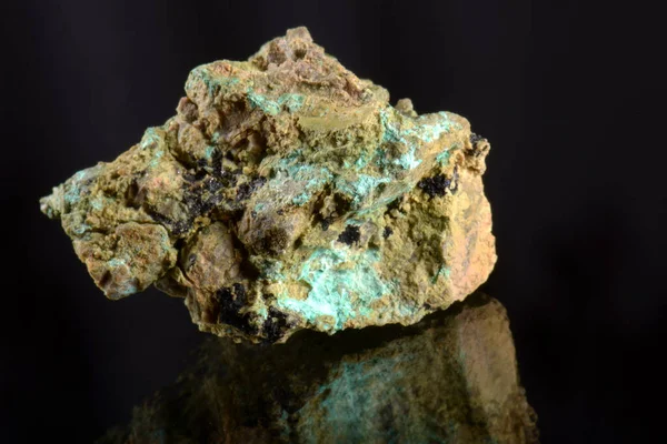 Macro Shooting Natural Mineral Stone Green Tirolite — Stock Photo, Image