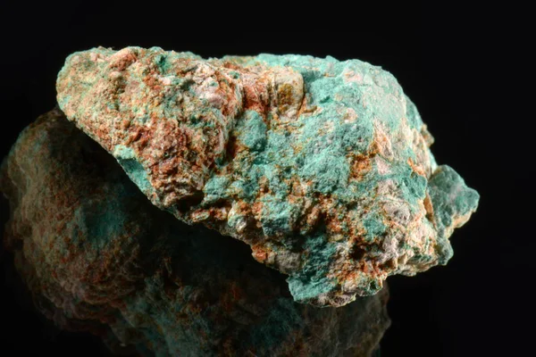 Macro Tiro Pedra Mineral Natural Tirolite Verde — Fotografia de Stock