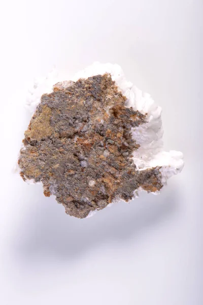 Flor Hierro Mineral Aragonit Sobre Fondo Blanco — Foto de Stock