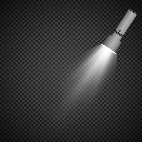 Leuchtende Taschenlampe — Stockvektor