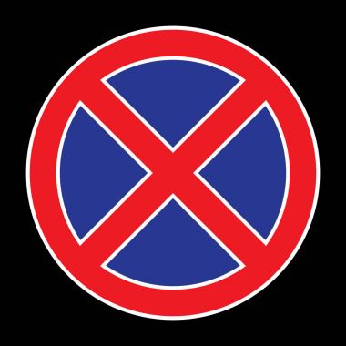 Şeffaf arkaplanda izole edilmiş yol işaretleri. Vektör illüstrasyonu.