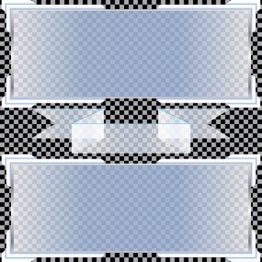 Şeffaf afiş izole. Vektör çizim