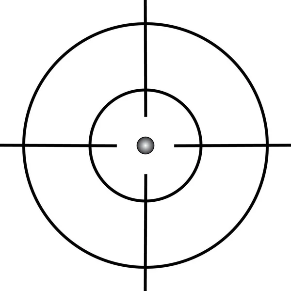 Icono de objetivo, símbolo de francotirador visual aislado sobre fondo blanco, Crosshair e ilustración vectorial objetivo — Vector de stock