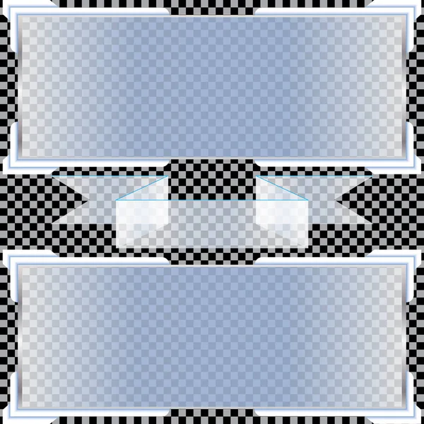 Transparent banners isolated. Vector illustration — Stock Vector