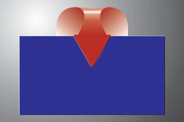 Banner mit Schatten, Materialdesign-Vektorillustration — Stockvektor