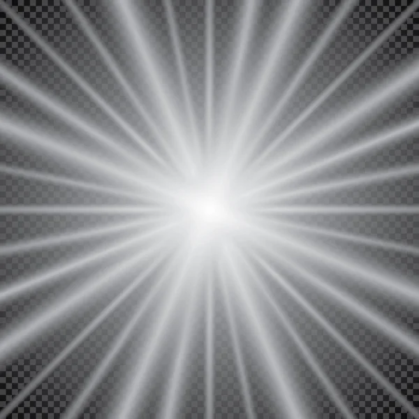 Weisses Gluhendes Licht Explodiert Mit Transparentem Licht Vektor Illustration Fur Coole Effektdekoration Mit Strahlfunkeln Heller Stern Transparente Glanzgradienten Glitzern Helles Leuchten Blendtextur Vektorgrafik Lizenzfreie Grafiken