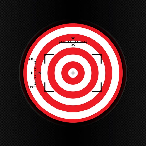 Icône cible, symbole de sniper de vue isolé sur fond blanc, Crosshair et illustration vectorielle de but — Image vectorielle