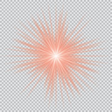 Altın parlayan kümesi üzerinde şeffaf arka plan izole etkileri ışıklar. Güneş ışınları ile flash ve spot. Parlama ışık efekti. Yıldız patlaması ile parıldıyor.