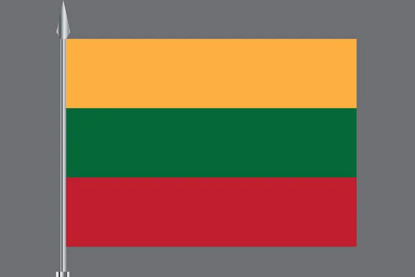 立陶宛国旗。正式的颜色和比例正确.《立陶宛国旗》。立陶宛国旗矢量图解。立陶宛国旗矢量背景. — 图库矢量图片