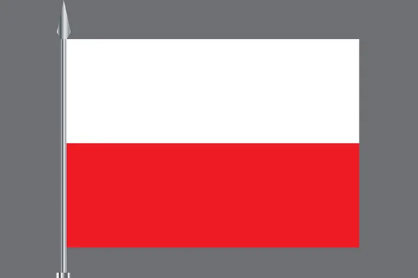 矢量波兰国旗、 波兰国旗插画、 波兰国旗图片、 波兰国旗图像, — 图库矢量图片