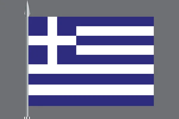 Griekse vlag op de Akropolis van Athene, Griekenland. — Stockvector