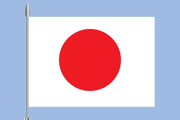 日本国旗、 官方颜色和比例正确。日本国家的标志。日本国家国旗矢量图。日本国家国旗矢量背景. — 图库矢量图片
