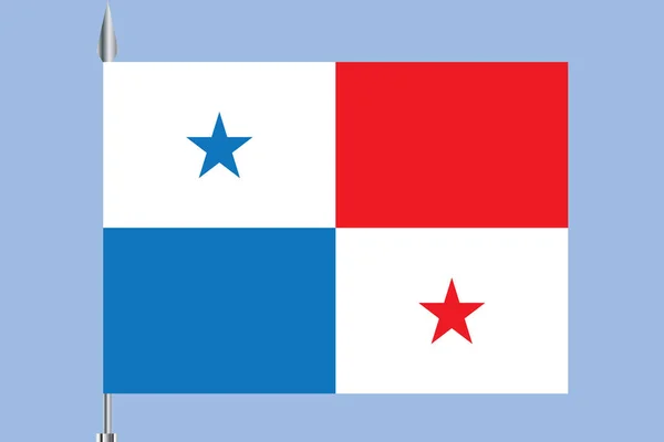 Bandera de Panamá, colores oficiales y proporción correcta. Bandera Nacional de Panamá vector. Panamá Ilustración del vector de bandera. Panamá Bandera vector de fondo. Bandera de Panamá. Bandera de Panamá. Panameño . — Vector de stock