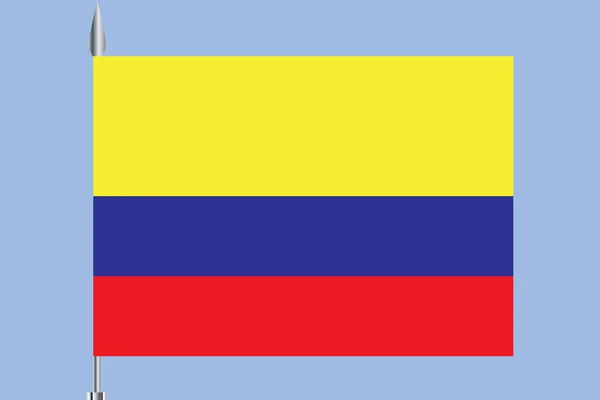 Vlag van Colombia. Vector. Nauwkeurige afmetingen, elementen verhoudingen en kleuren. — Stockvector